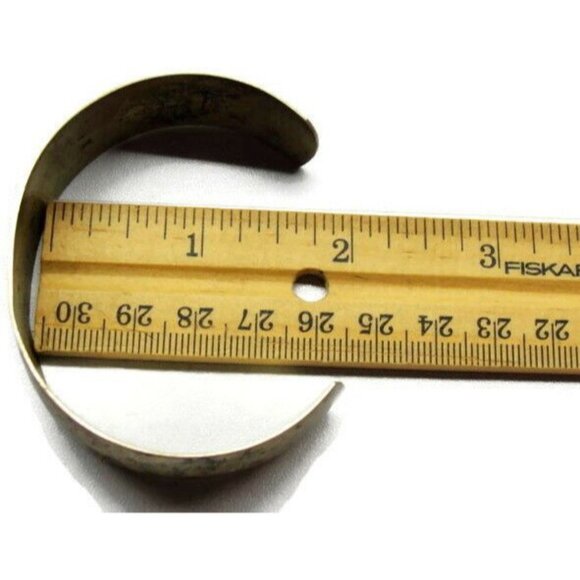 Danecraft Wide Cuff Bracelet Sterling Silver 925 Vintage Heavy Patina 3/4x2 1/2 - Picture 5 of 11